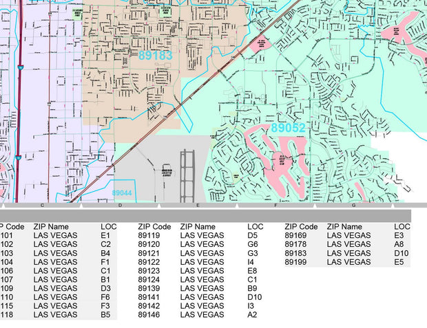 Premium Style Wall Map of Paradise, NV. by Market Maps