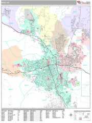 Premium Style Wall Map of Reno, NV. by Market Maps