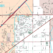 Premium Style Wall Map of North Las Vegas, NV. by Market Maps