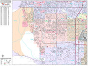 Premium Style Wall Map of North Spring Valley, NV. by Market Maps