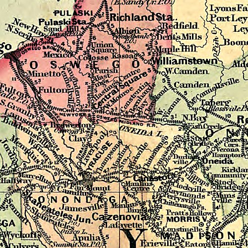 New York and part of Ontario by Asher &amp; Adams, 1871