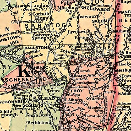 New York and part of Ontario by Asher & Adams, 1871