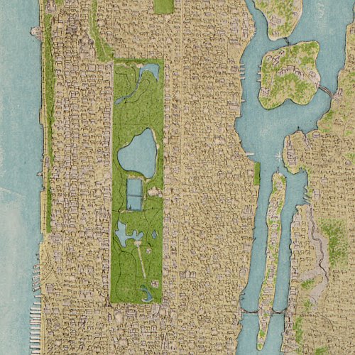 Gray's aero view of the port of New York, 1913