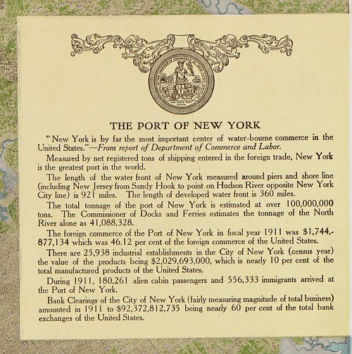 Gray's aero view of the port of New York, 1913