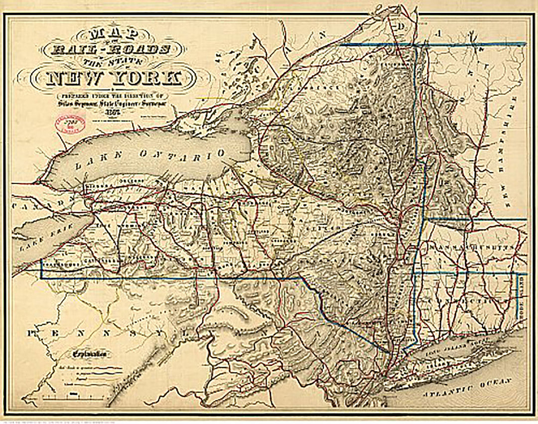 Map of the rail-roads of the state of New York, 1857
