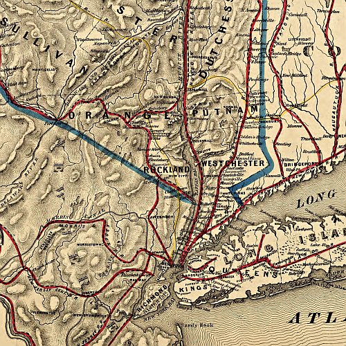 Map of the rail-roads of the state of New York, 1857