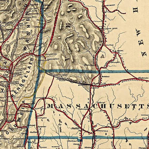 Map of the rail-roads of the state of New York, 1857