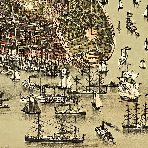 New York and Brooklyn by Parsons &amp; Atwater, pub. by Currier &amp; Ives, 1892