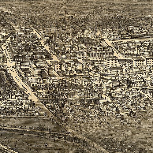 Saratoga Springs and Vicinity, Scene of the Inter-collegiate Regatta, 1874