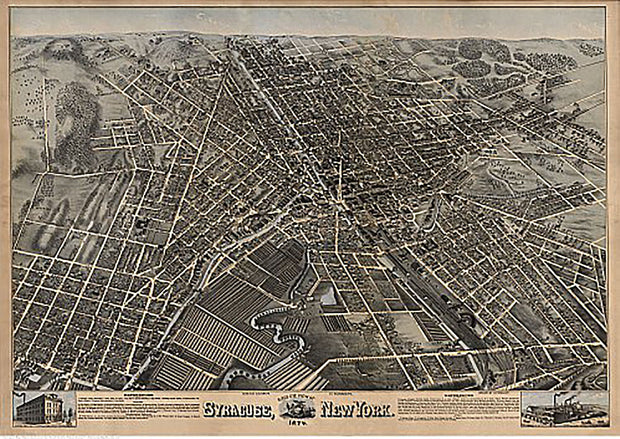 Syracuse, New York by H.H. Bailey, 1874