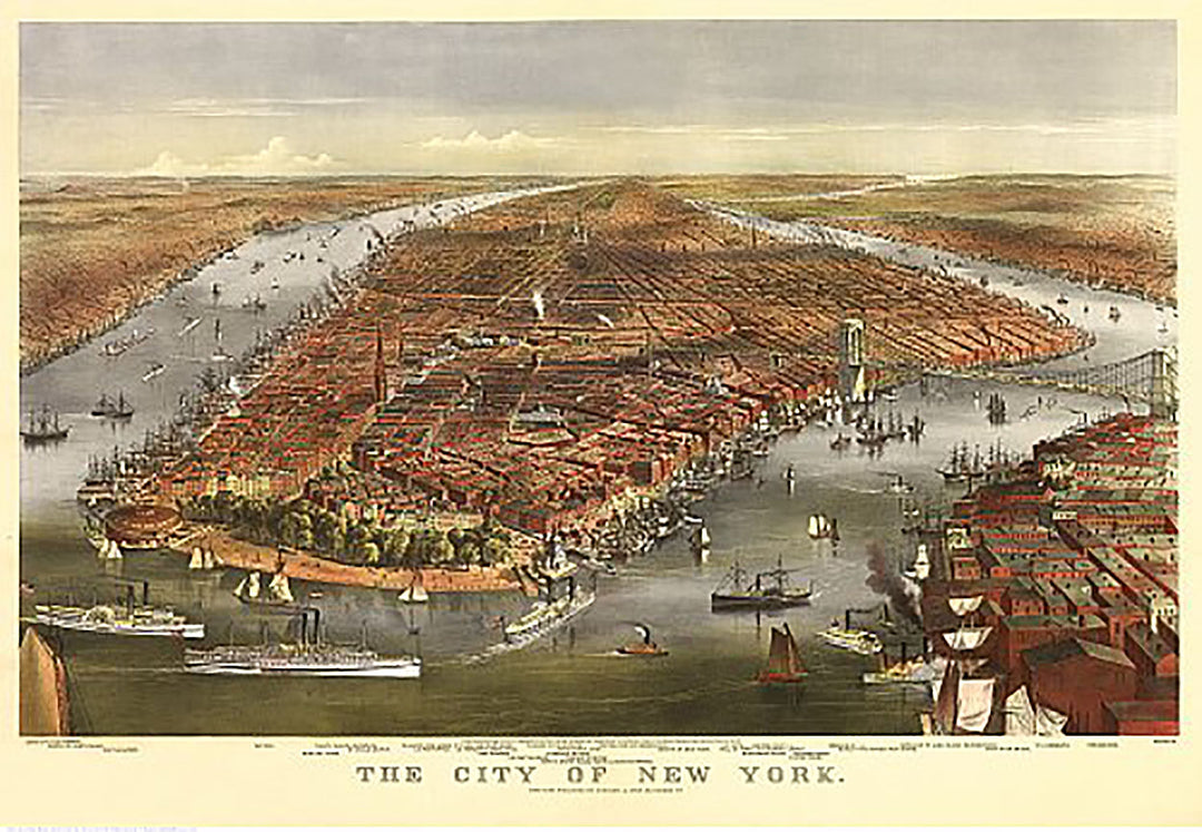The City of New York by Currier &amp; Ives, 1870