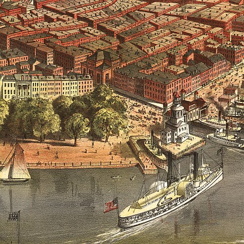 The City of New York by Currier &amp; Ives, 1870