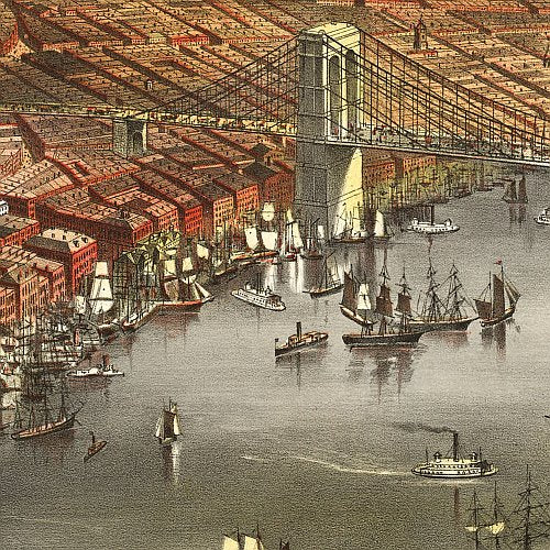 The City of New York by Currier &amp; Ives, 1870
