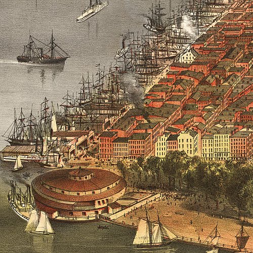 The City of New York by Currier &amp; Ives, 1870