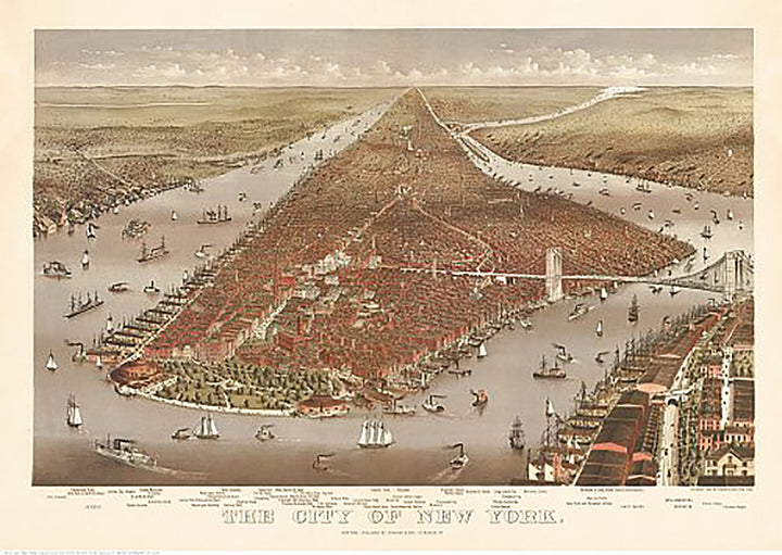 The City of New York by Currier &amp; Ives, 1884