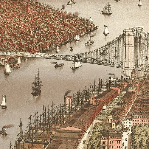 The City of New York by Currier &amp; Ives, 1884