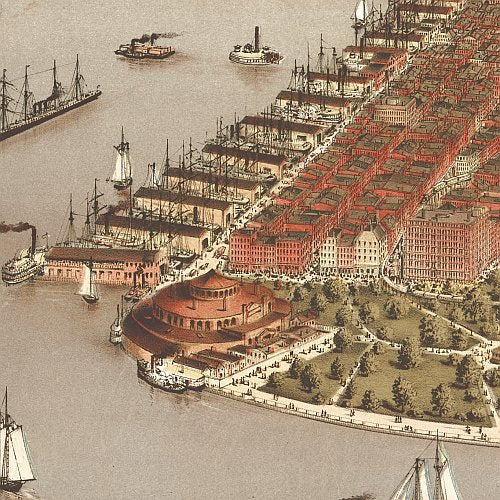 The City of New York by Currier &amp; Ives, 1884