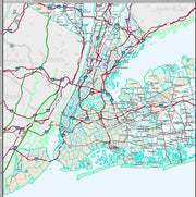 Premium Style Wall Map of New York by Market Maps