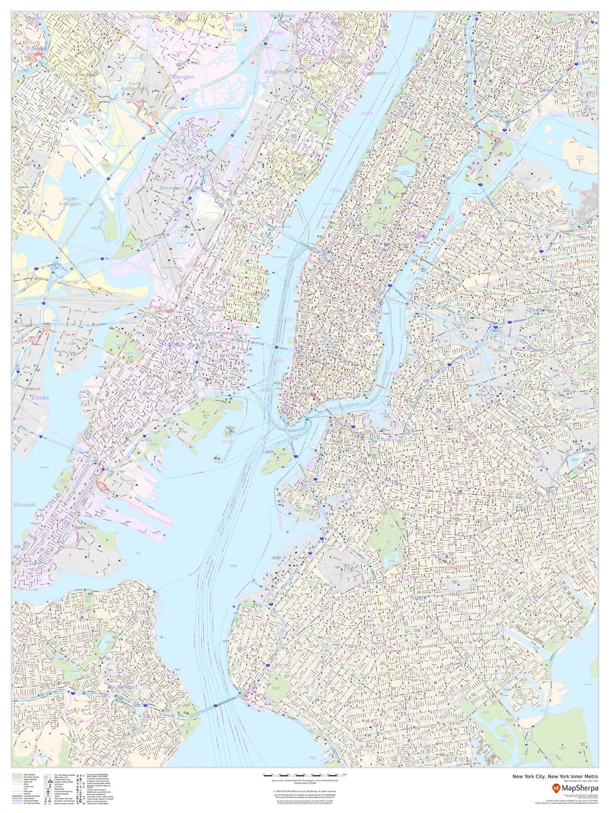 New York City Wall Maps – American Map Store