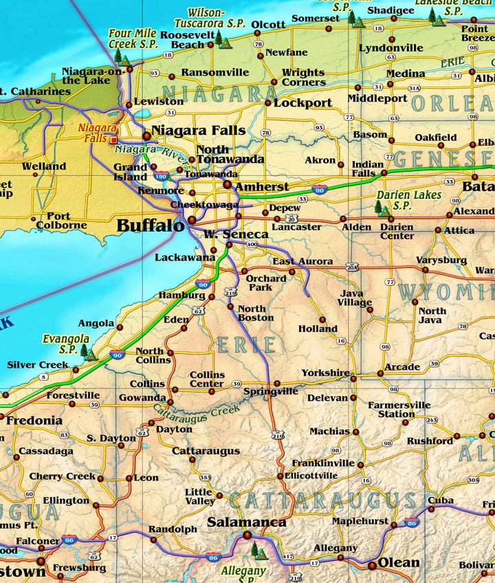 New York Wall Map by Compart Maps