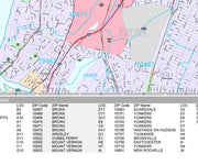 Premium Style Wall Map of Yonkers, NY by Market Maps