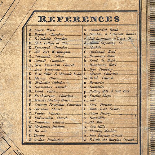 Map of the city of Cincinnati from actual survey by Joseph Gest, 1838