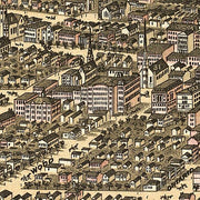 Birds eye view of Cleveland, Ohio by A. Ruger, 1877