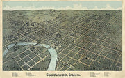 Birds eye view of Columbus, Ohio by H. H. & O. H. Bailey, 1872