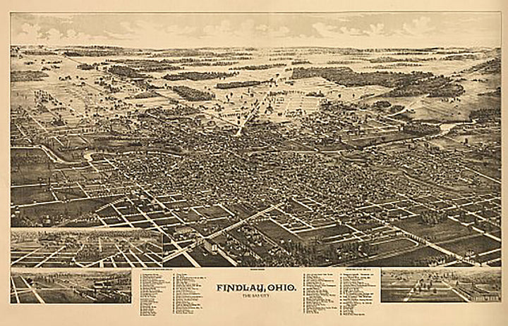 Findlay, Ohio, the Gas City by Burleigh &amp; Norris, c1889