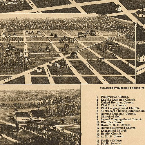 Findlay, Ohio, the Gas City by Burleigh &amp; Norris, c1889