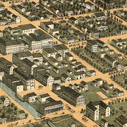 Bird's eye view of Massillon, Ohio by A. Ruger, 1870