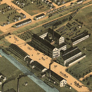 Bird's eye view of Massillon, Ohio by A. Ruger, 1870