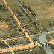 Bird's eye view of Massillon, Ohio by A. Ruger, 1870