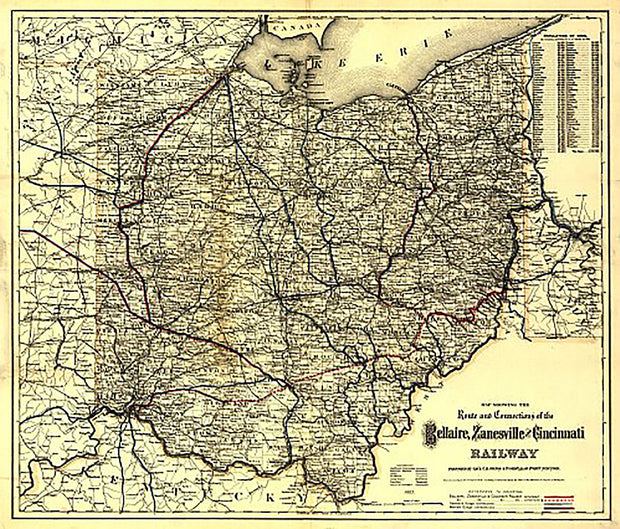 Bellaire, Zanesville and Cincinnati Railway, 1883