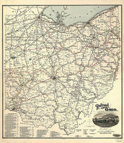 Railroad map of Ohio, 1898