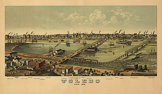 Toledo, Ohio by A. Ruger, 1876