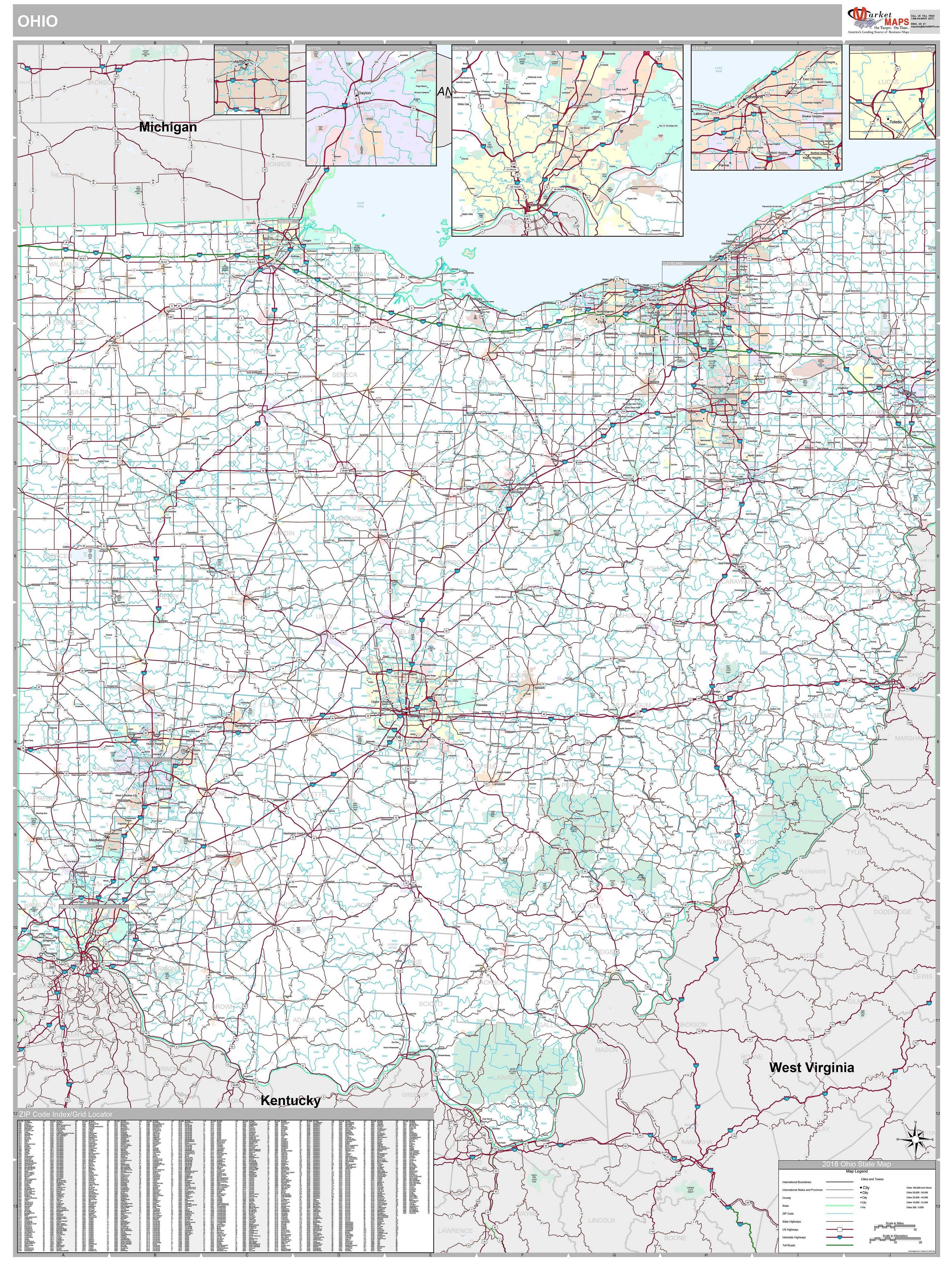 Map Of Ohio By County And Cities