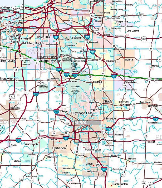 Premium Style Wall Map of Ohio