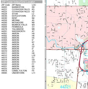 Premium Style Wall Map of Akron by Market Maps