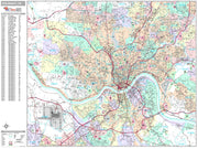 Premium Style Wall Map of Cincinnati by Market Maps