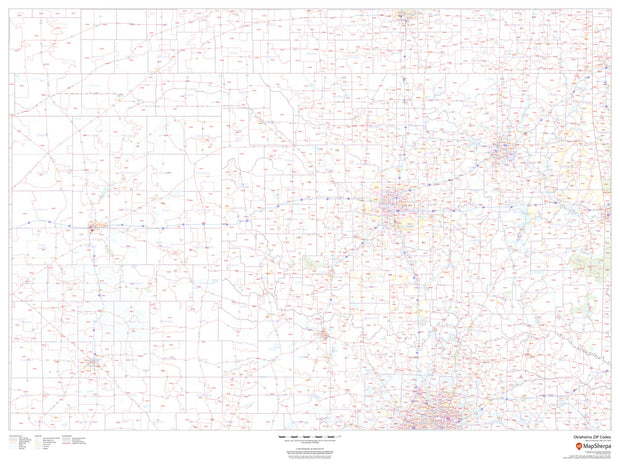 Oklahoma Zip Code Map