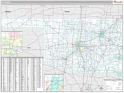 Premium Style Wall Map of Oklahoma by Market Maps