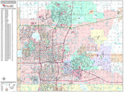 Premium Style Wall Map of Oklahoma City, OK by Market Maps