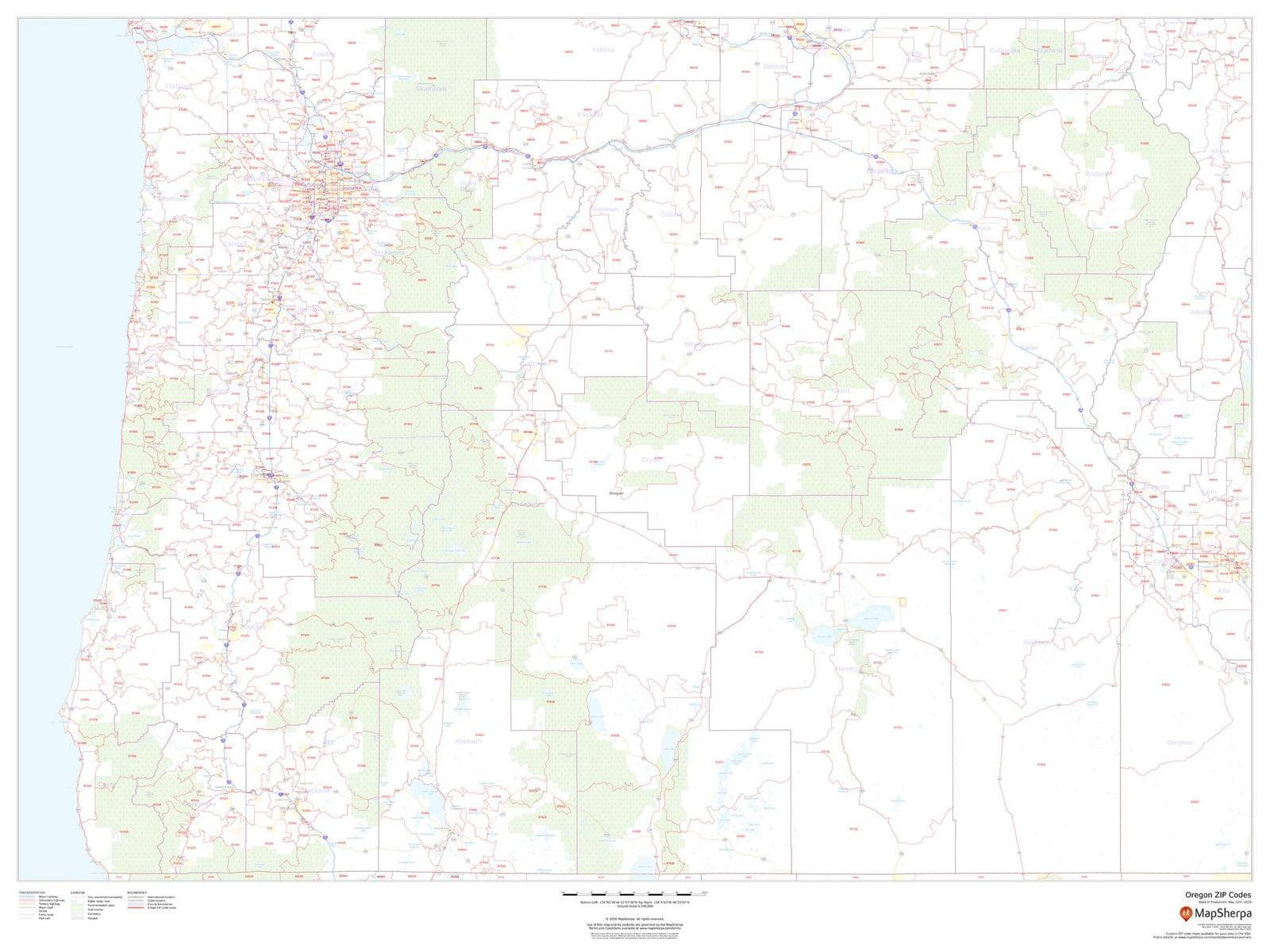 Oregon Zip Code Map