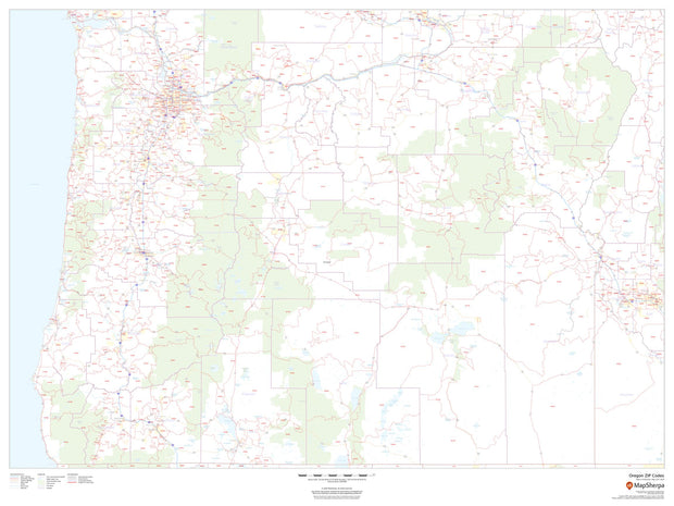 Oregon Zip Code Map