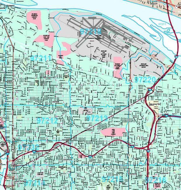 Premium Style Wall Map of Portland, OR by Market Maps