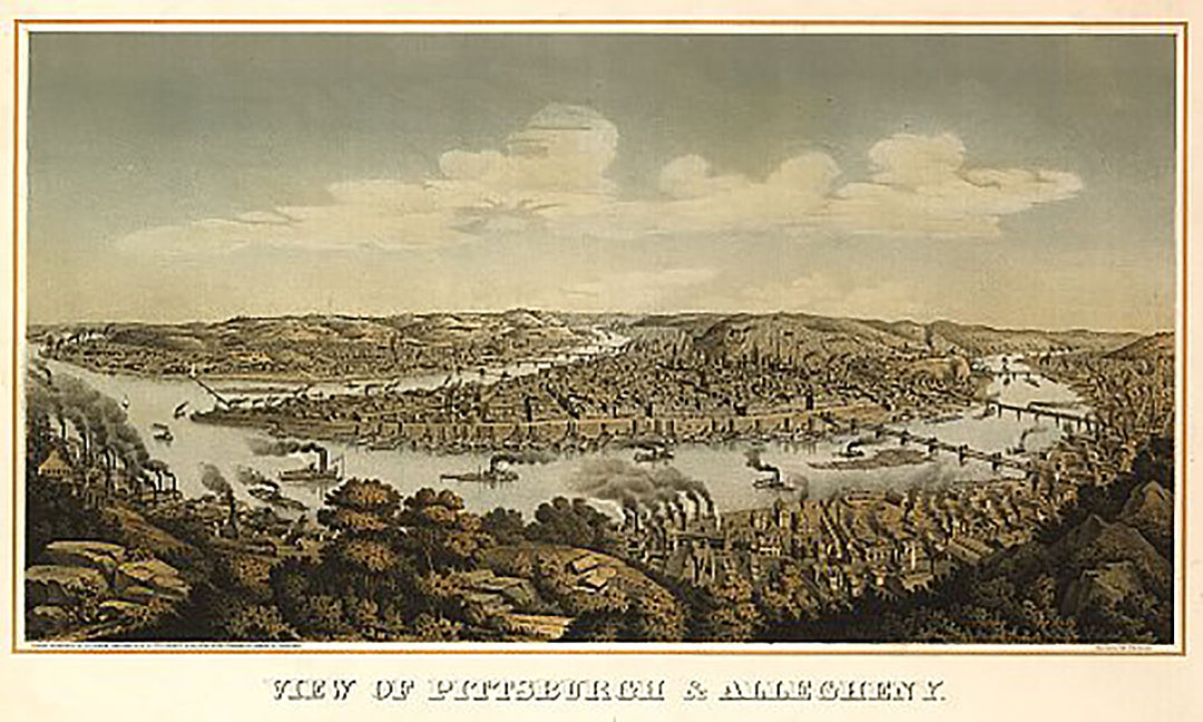 View of Pittsburgh &amp; Allegheny by Otto Krebs, 1874