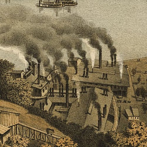 View of Pittsburgh &amp; Allegheny by Otto Krebs, 1874