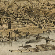 View of Pittsburgh & Allegheny by Otto Krebs, 1874