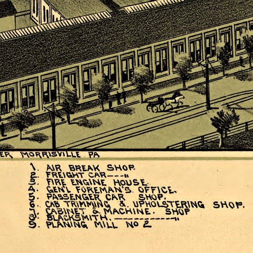 Pennsylvania R.R. Car shops in Altoona, PA by T. M. Fowler, 1895